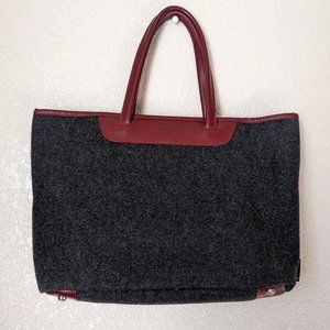 ABACO Paris Reversible Handbag Gray and Dark Red